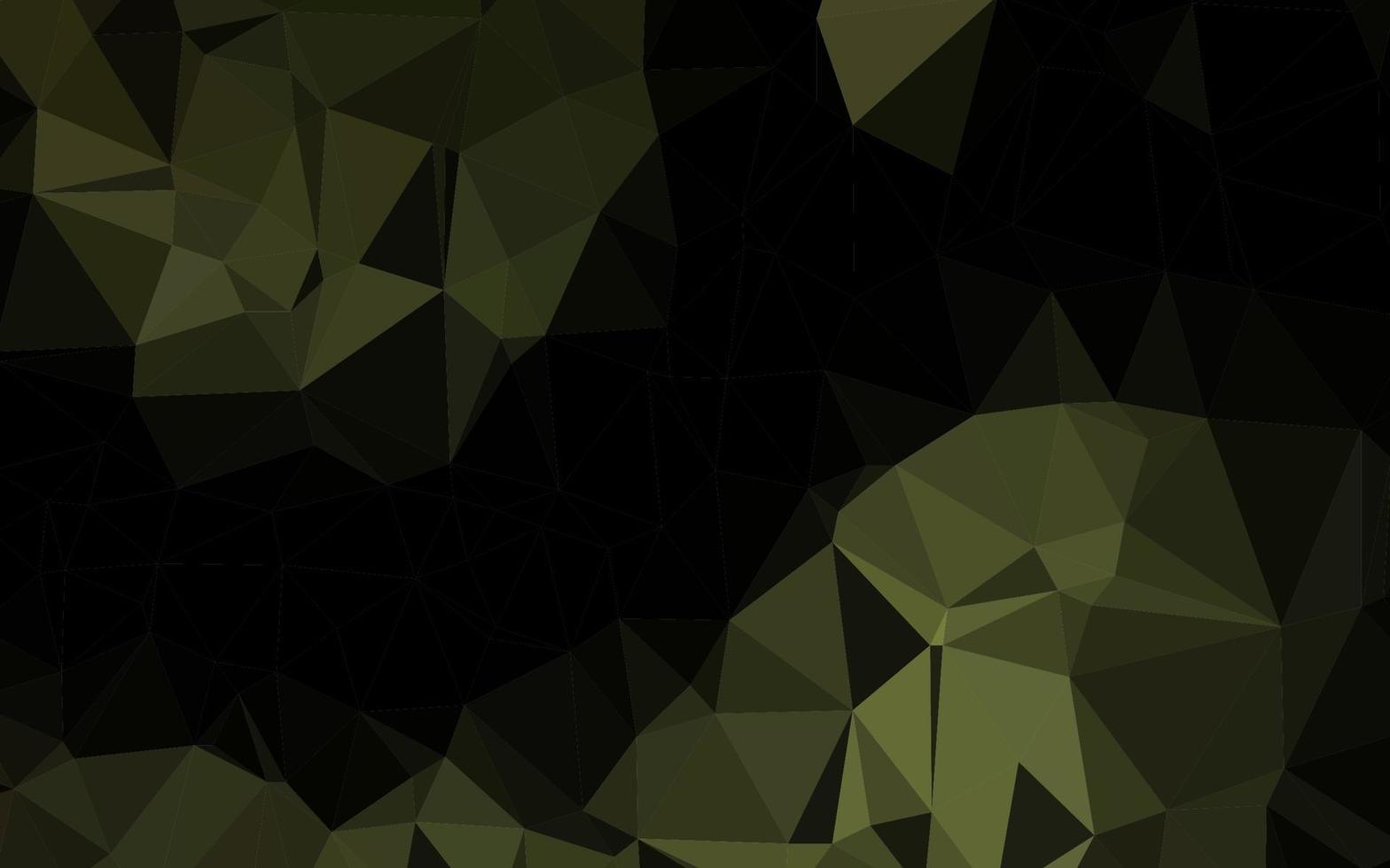 Dark Green vector polygonal background.