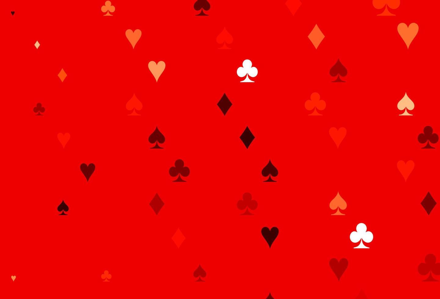 Light Red vector background with cards signs.