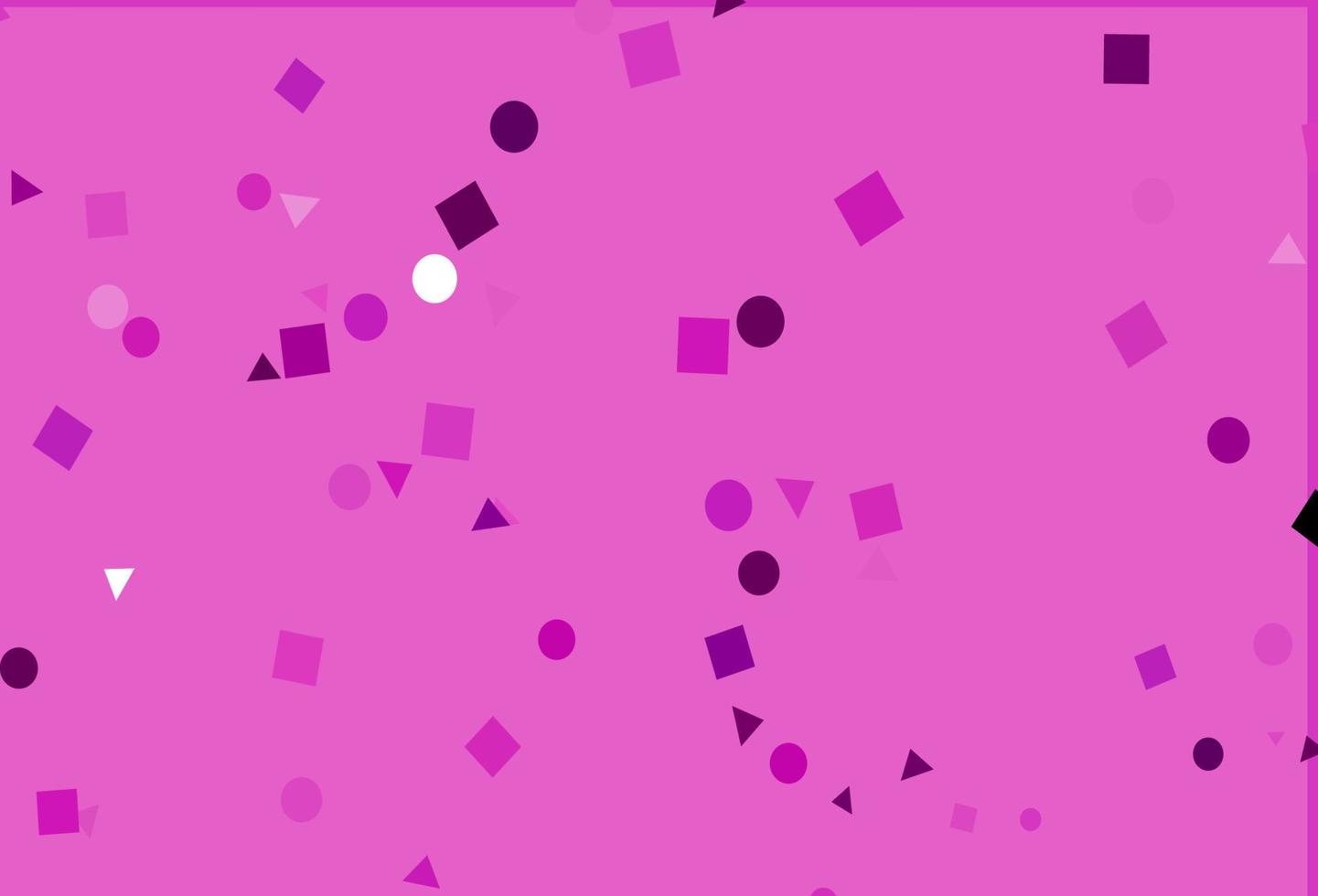 Light Purple vector background with triangles, circles, cubes.