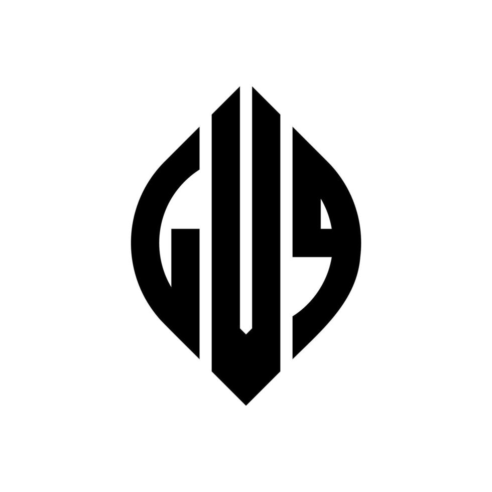 Diseño de logotipo de letra de círculo lvq con forma de círculo y elipse. letras elipses lvq con estilo tipográfico. las tres iniciales forman un logo circular. lvq círculo emblema resumen monograma letra marca vector. vector