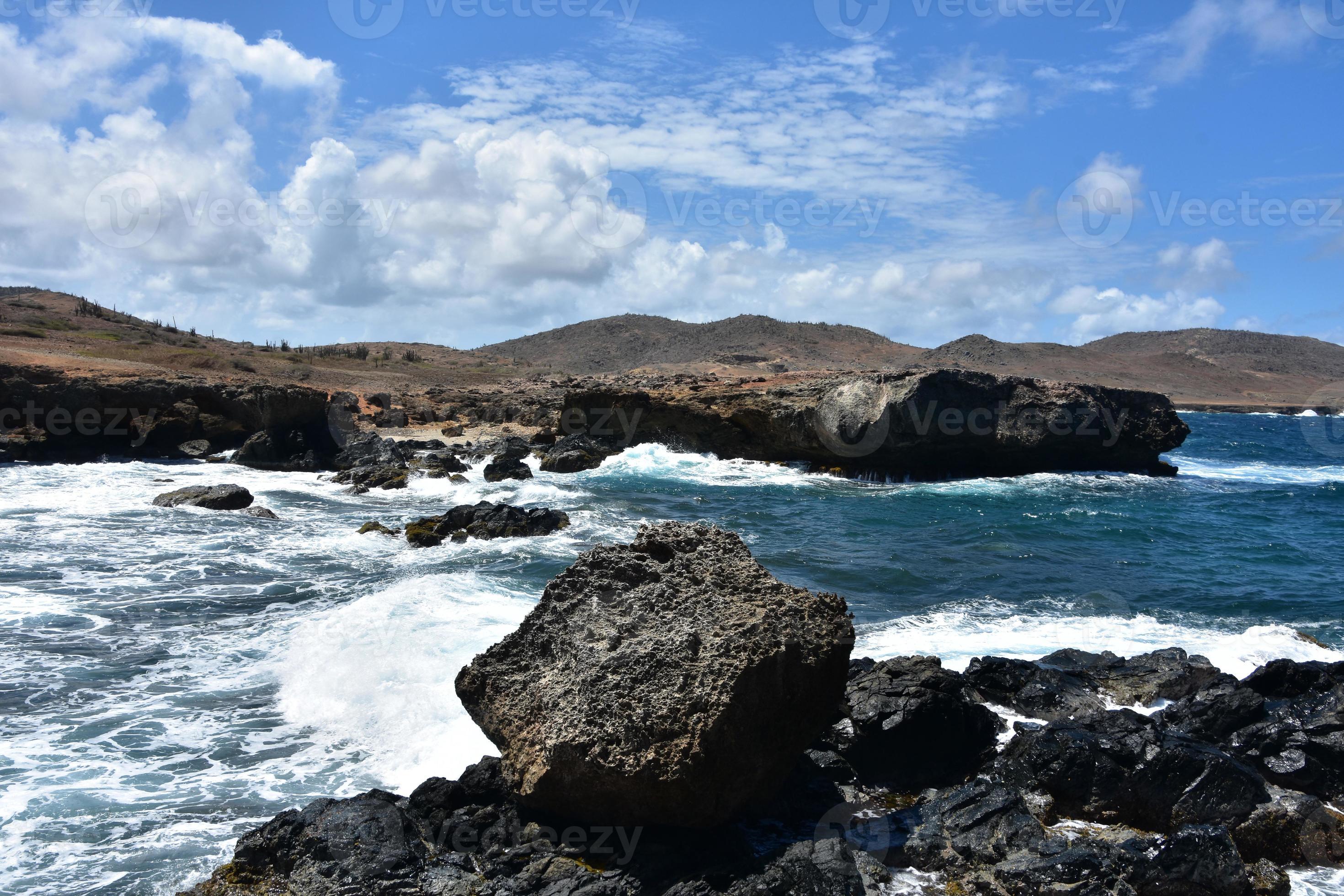 Stunning Views Of Arubas Black Stone Beach 9092022 Stock Photo At Vecteezy