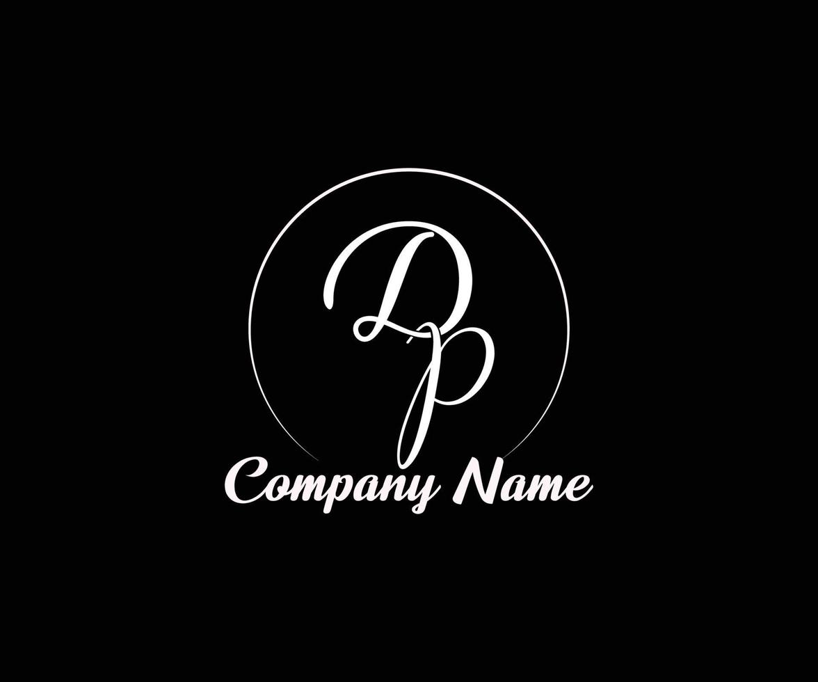 Monogram Logo With Letter DP. Creative typography logo for company or business vector