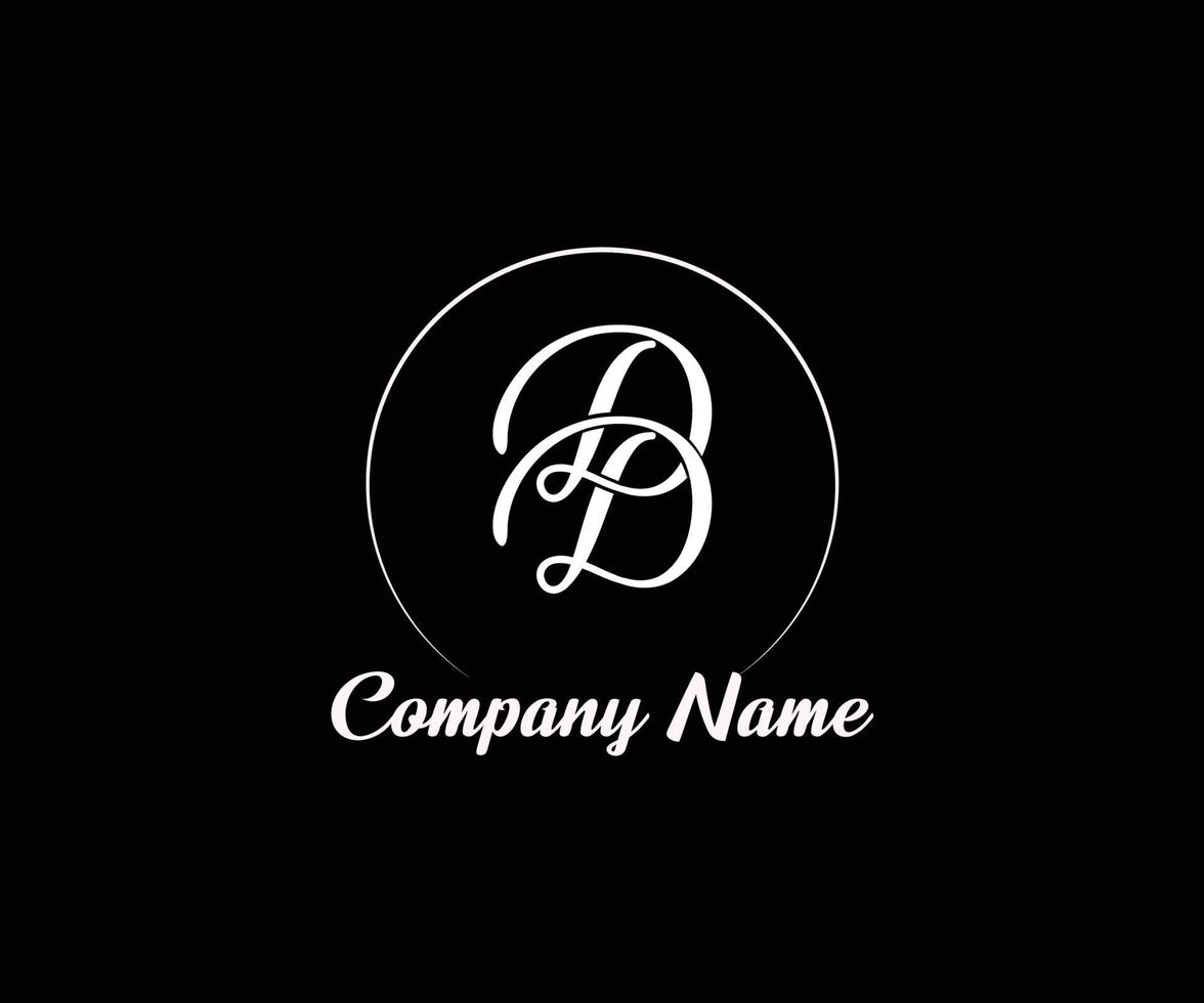Monogram Logo With Letter DD. Creative typography logo for company or business vector