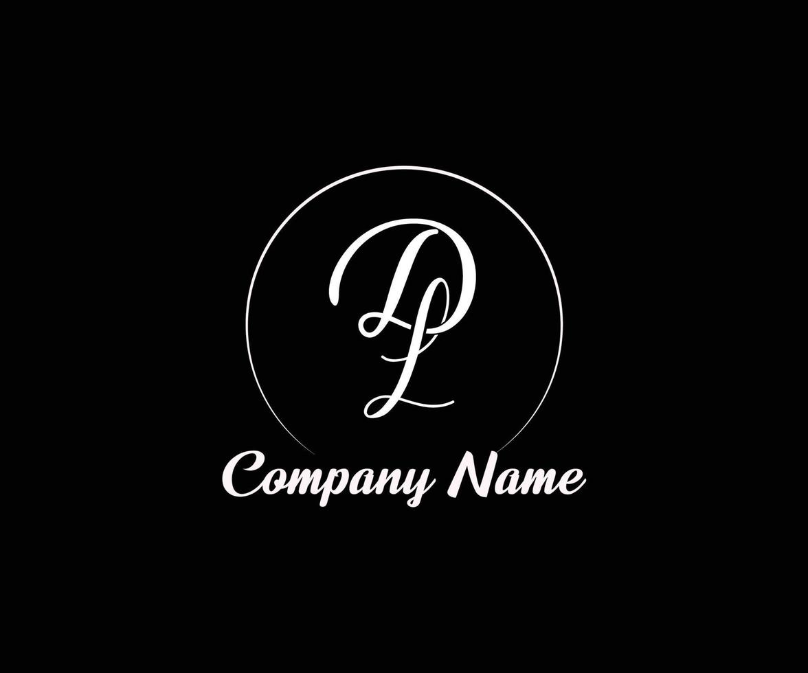 Monogram Logo With Letter DL. Creative typography logo for company or business vector