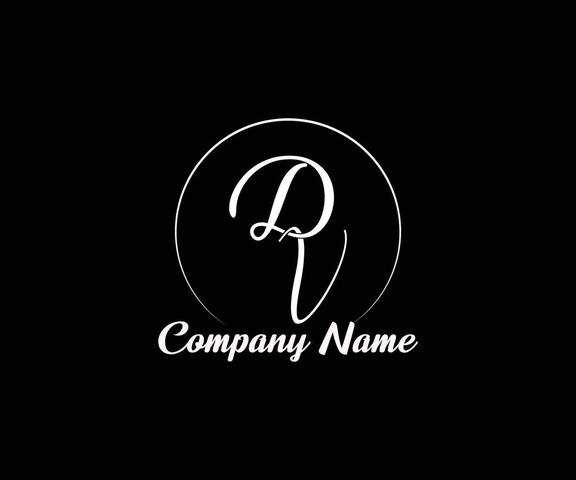 Monogram Logo With Letter DV. Creative typography logo for company or business vector