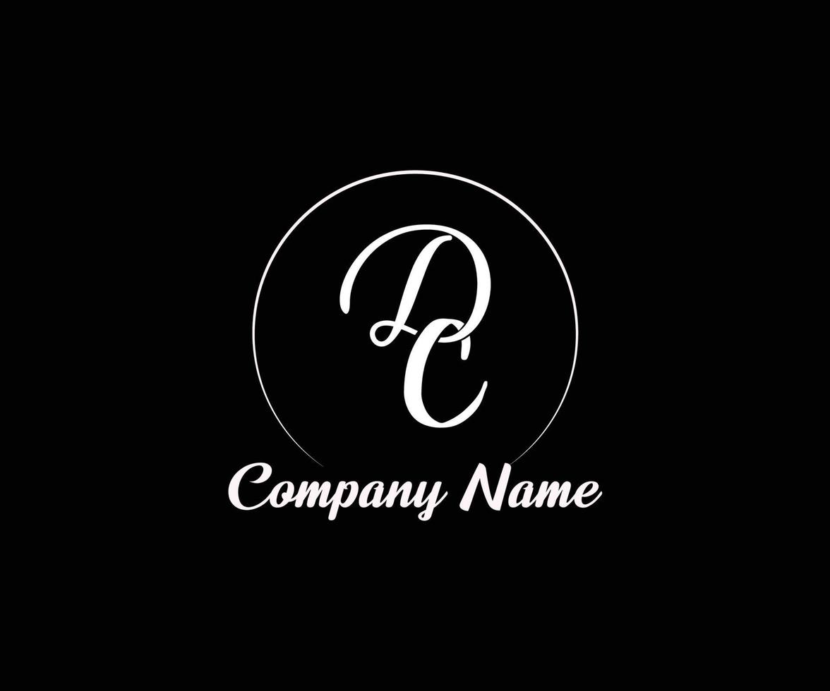 Monogram Logo With Letter DC. Creative typography logo letter DA for company or business vector