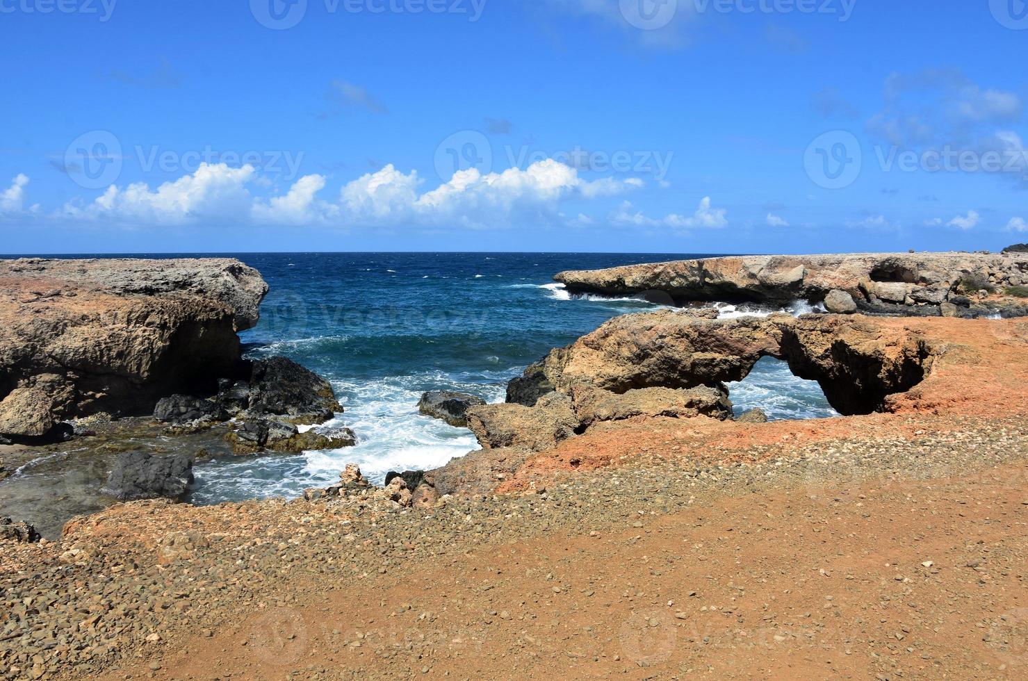Natural Bridge Formation on Black Stone Beach photo