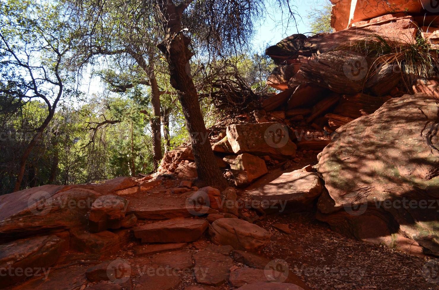 Red Rock Hiking Steps in Sedona Arizona photo