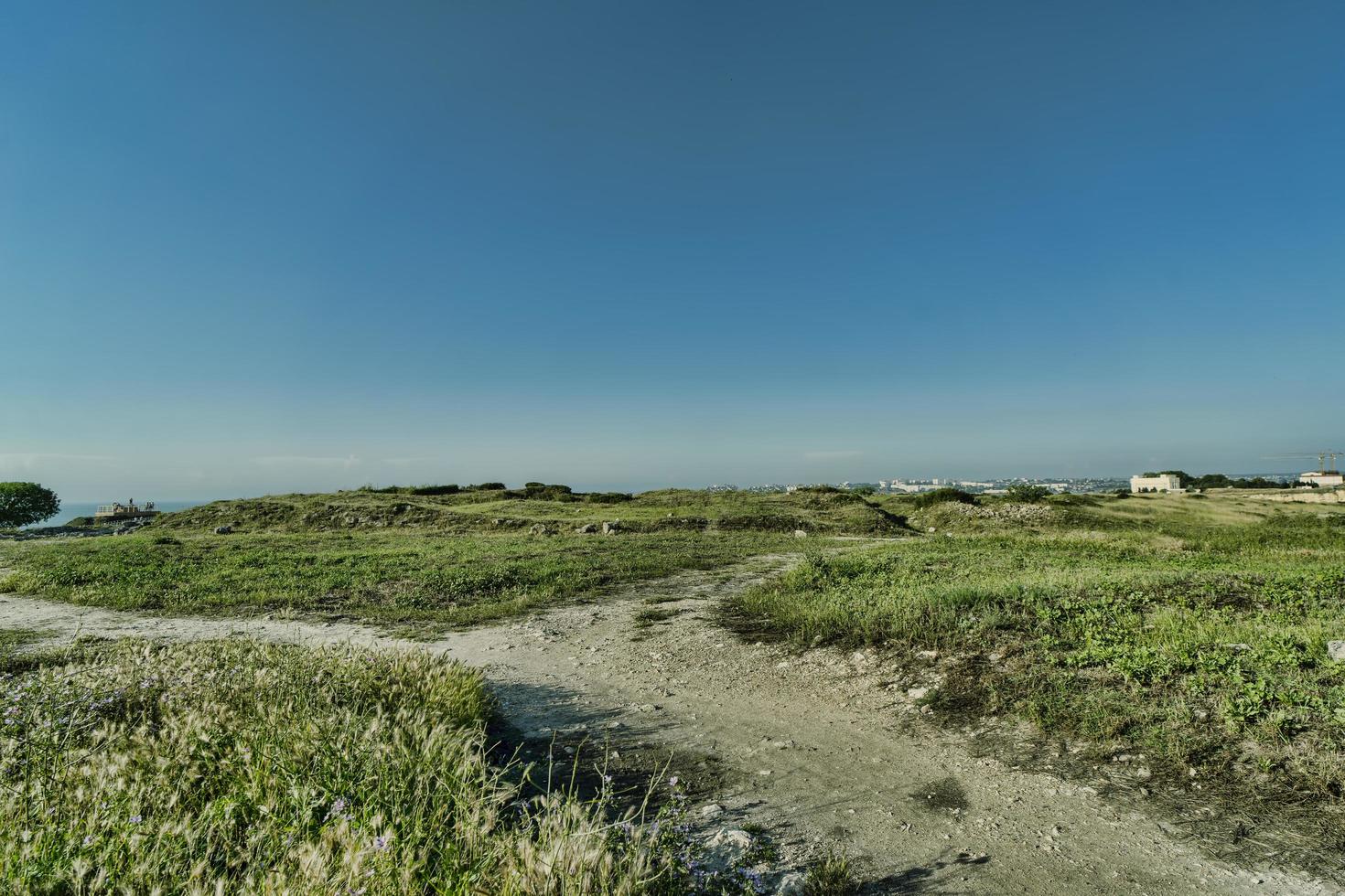 Sevastopol, Chersonese. Landscape overlooking the sea and the city. photo