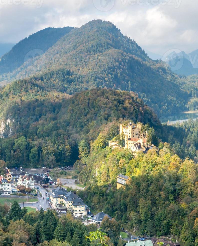 Hohenschwangau castle with lake Alpsee photo