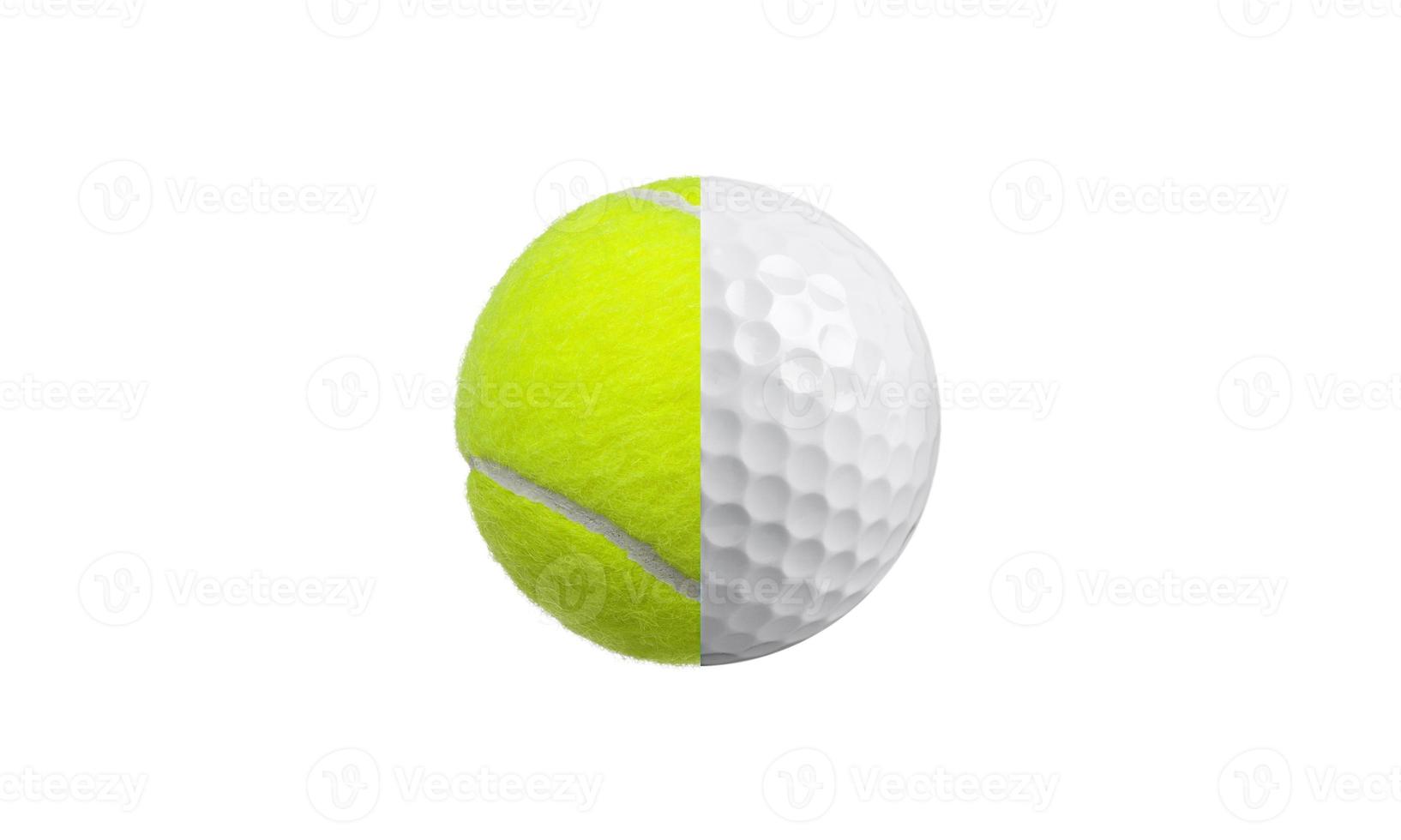 Golf and tennis ball concept photo