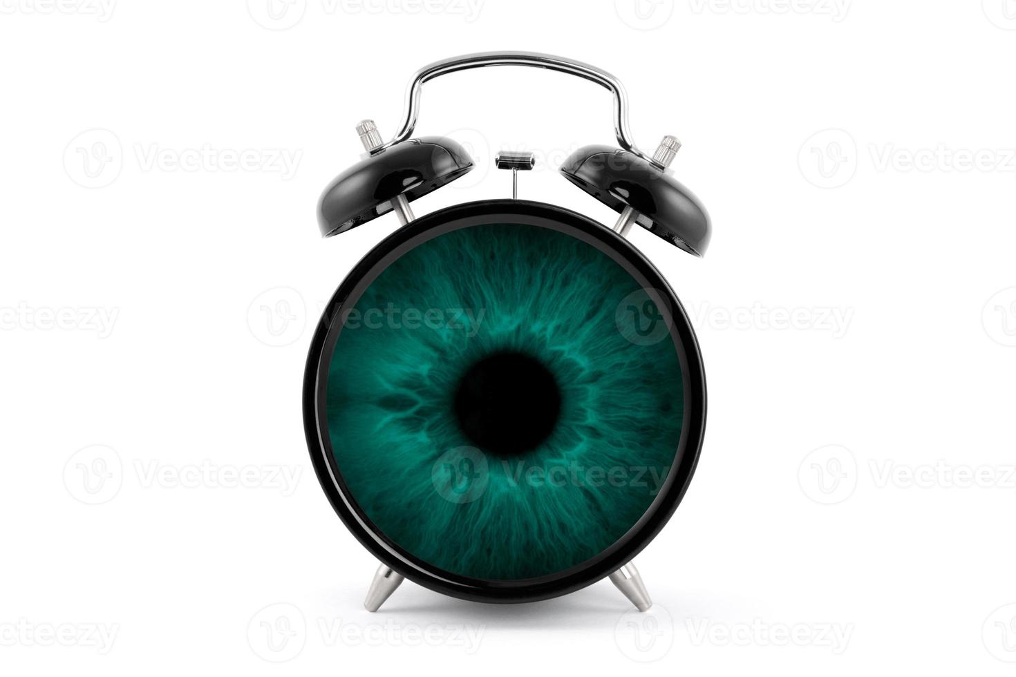 clock in the green eye advertising image photo