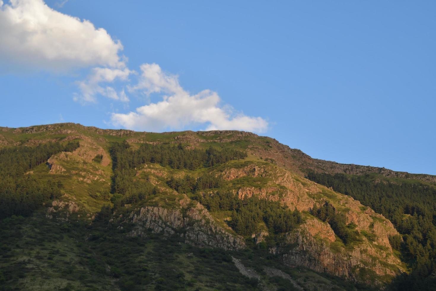 Mountain pean on sunset in Georgia photo