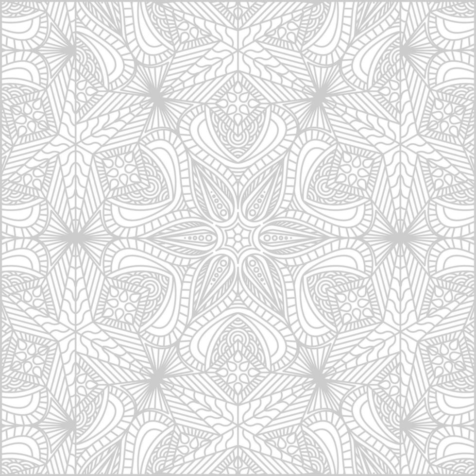 white line mandala background vector