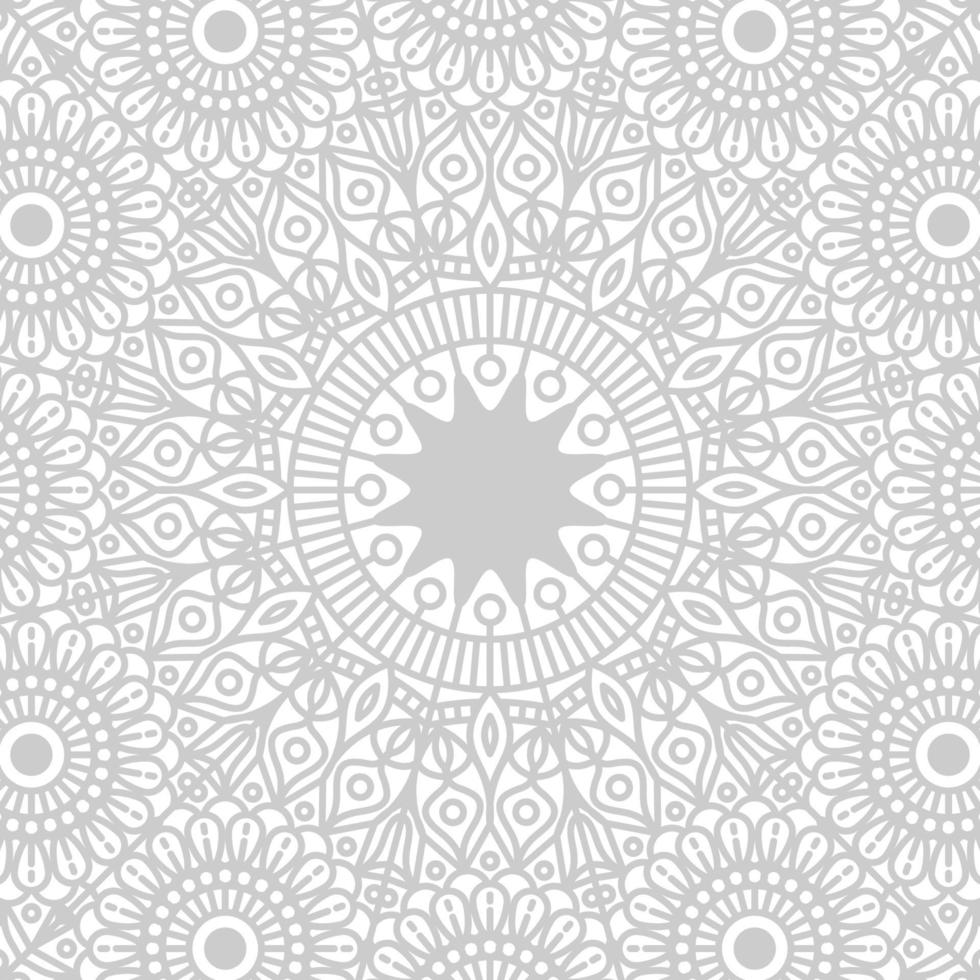 white line mandala background vector