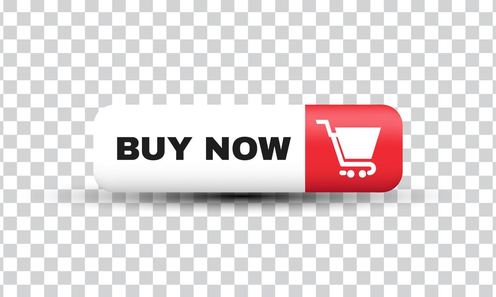 unique 3d buy now button red shopping icon design isolated on vector