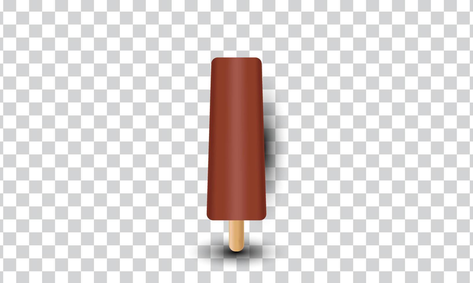 diseño de icono de helado lindo cierre marrón 3d único aislado en vector