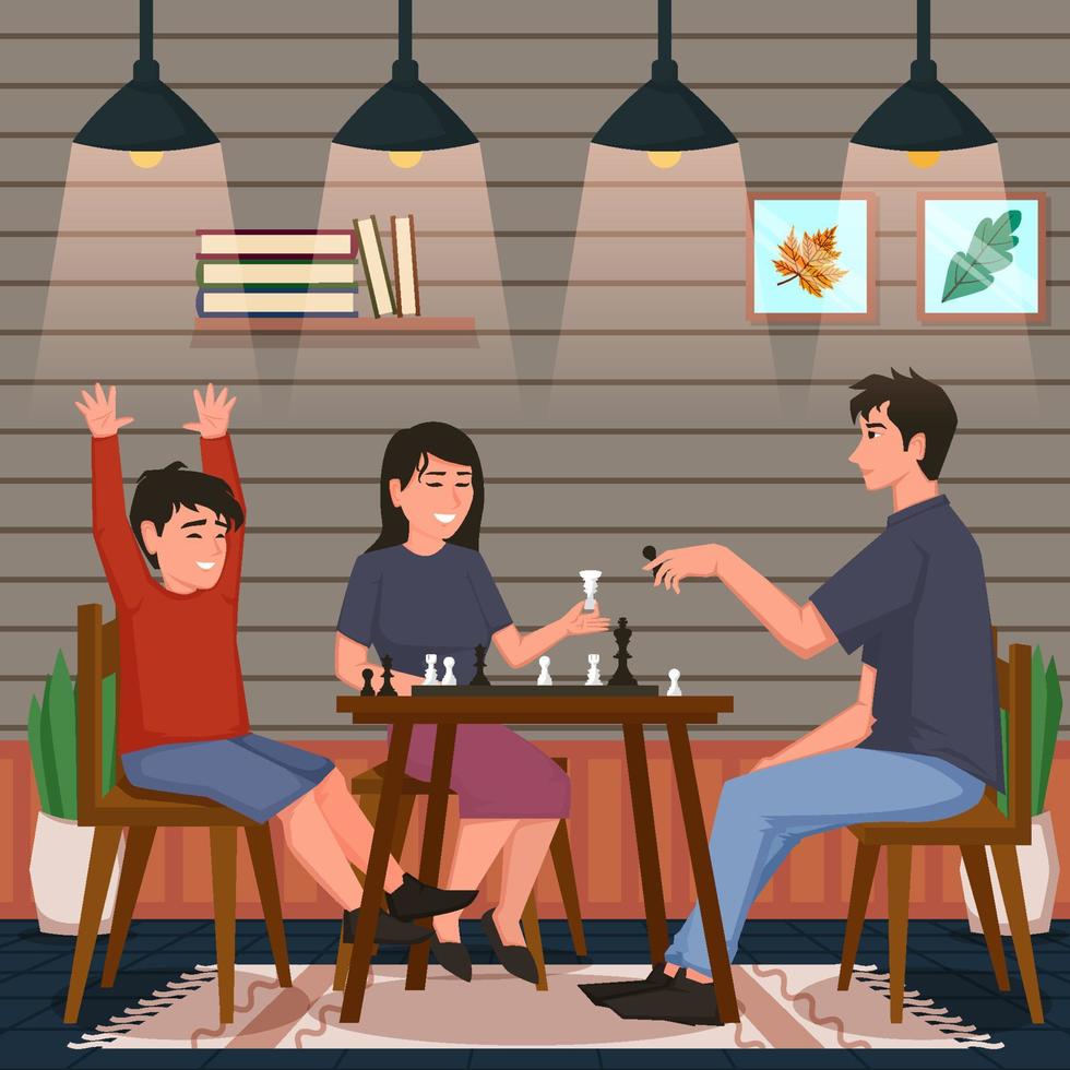 Family Game Night Background vector
