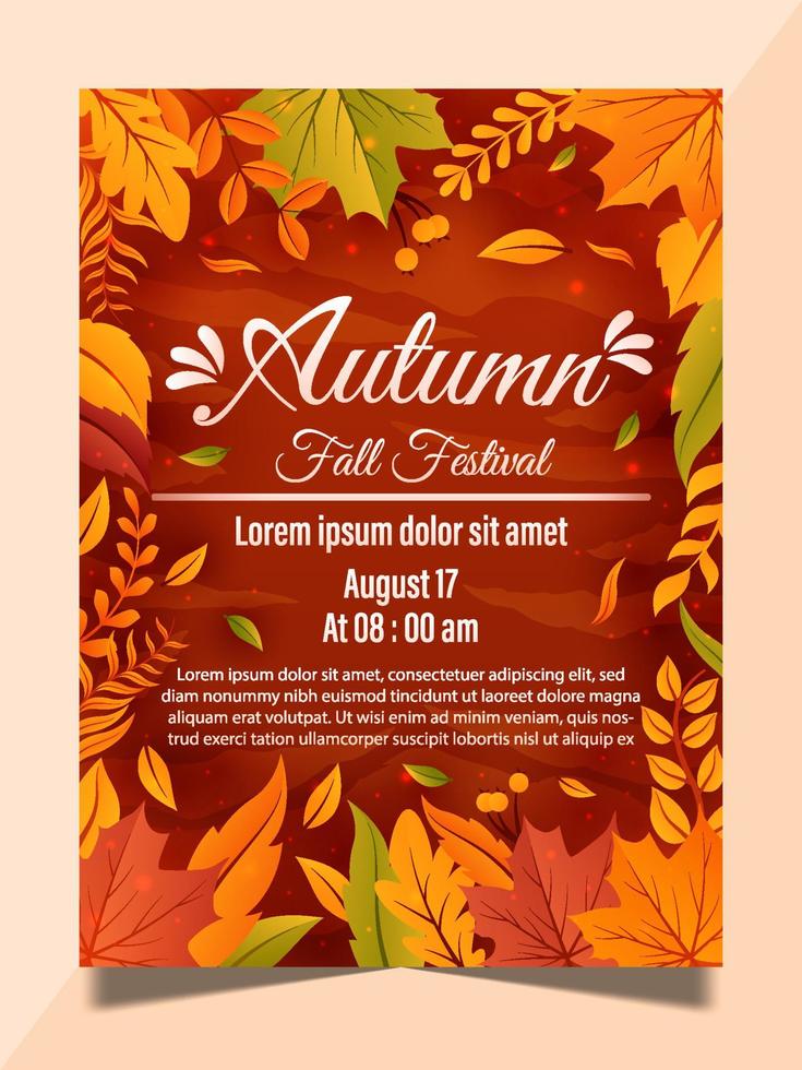 Fallen Leaves Poster vector