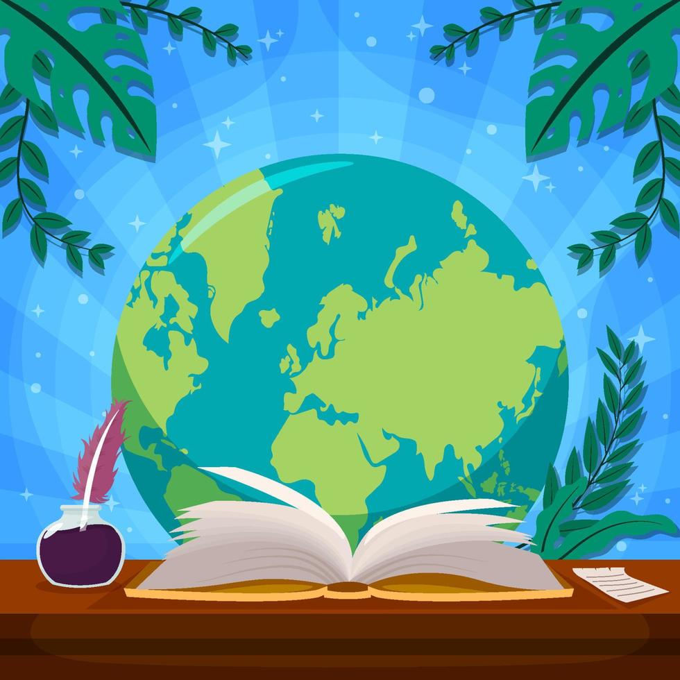 Poetry Day Background vector