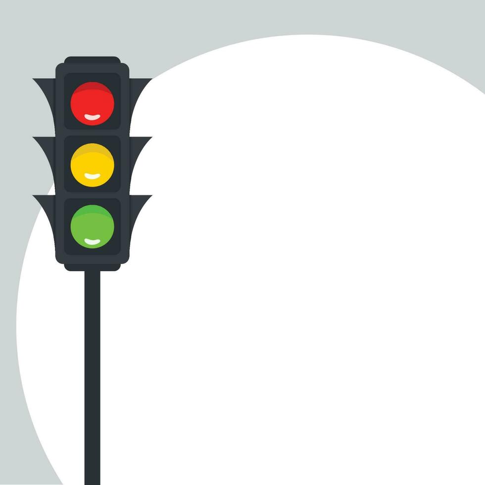 Traffic stop light background vector