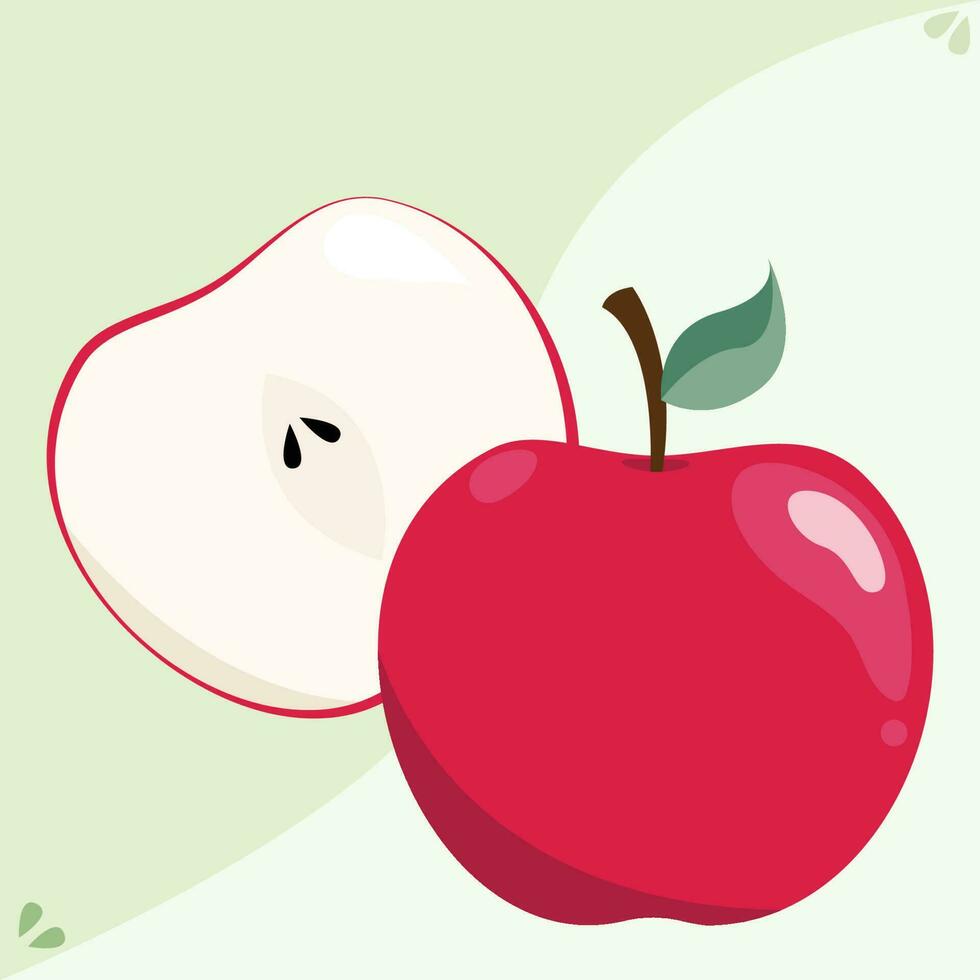 ilustración vectorial de dibujos animados de manzana vector