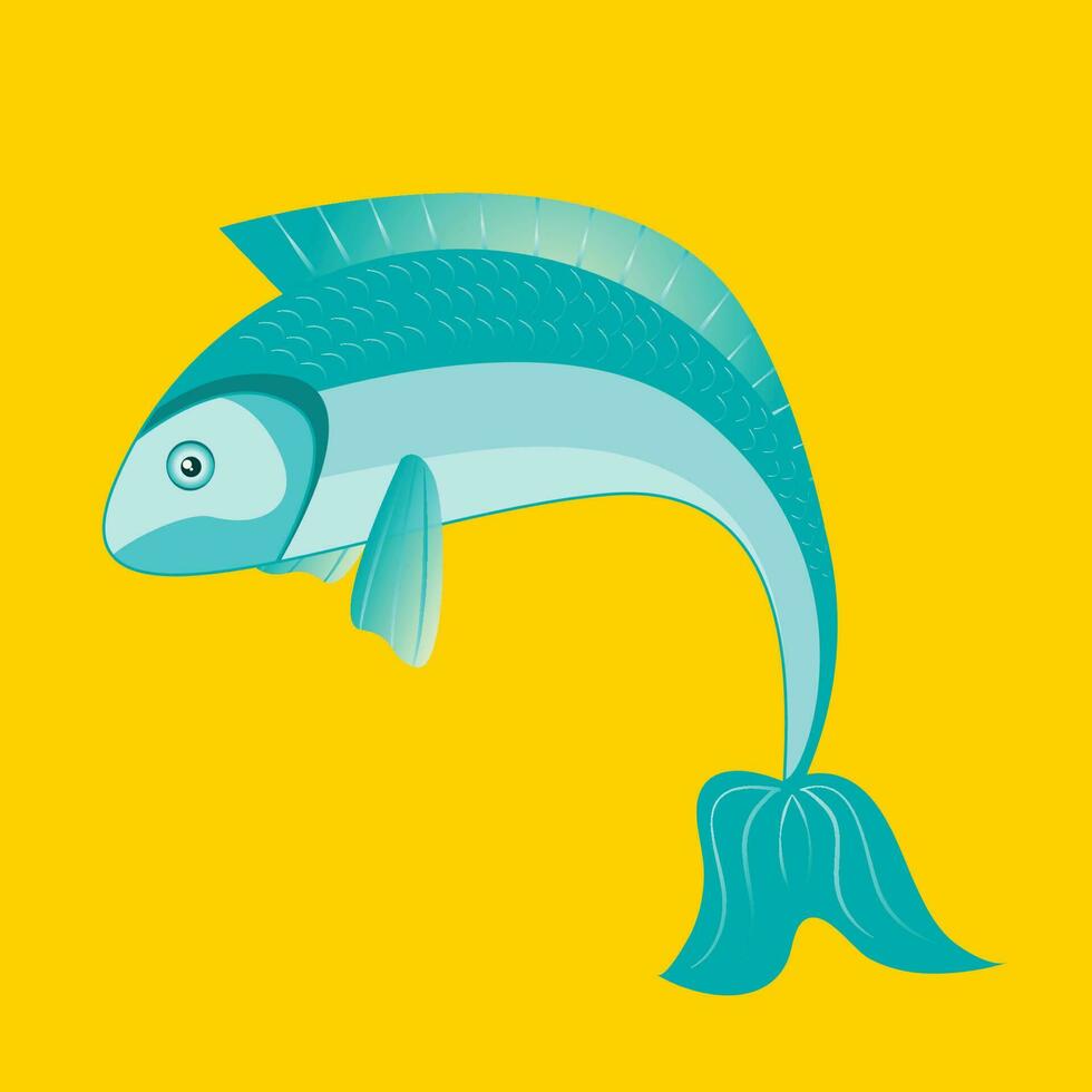 ilustración vectorial de peces de dibujos animados vector