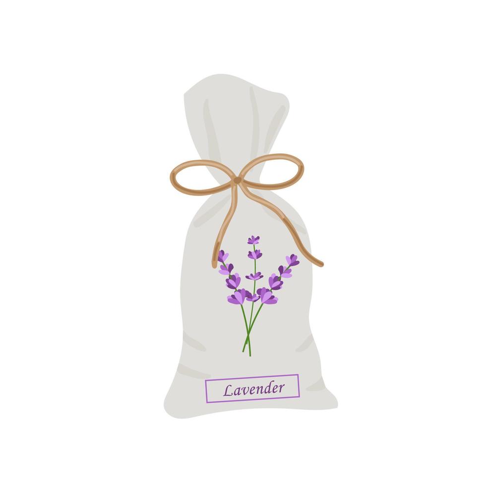 Aromatizer in the car with lavender.Vector illustration of lavender flowers isolated vector