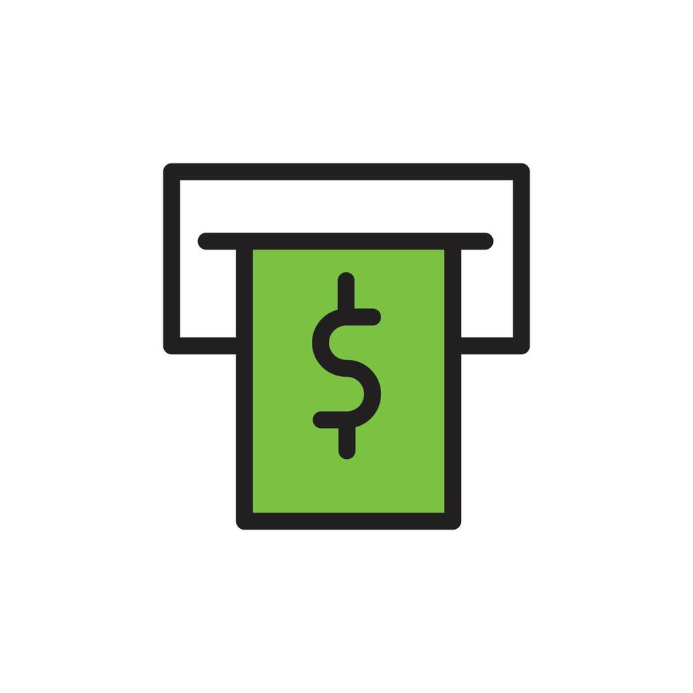 Ilustración del icono de hacer dinero, imprimir. icono vectorial y diseño de logotipo. vector