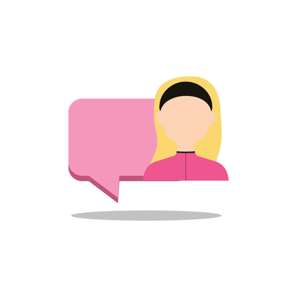 Customer service illustration, female character dialogue, communication,  chat. 9095580 Vector Art at Vecteezy