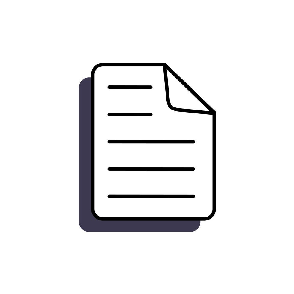 A text document is an element of the old pc windows 90s interface. In retro vaporwave style. Vector illustration