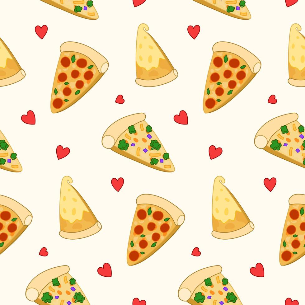 pizza, dibujo, vector, seamless vector