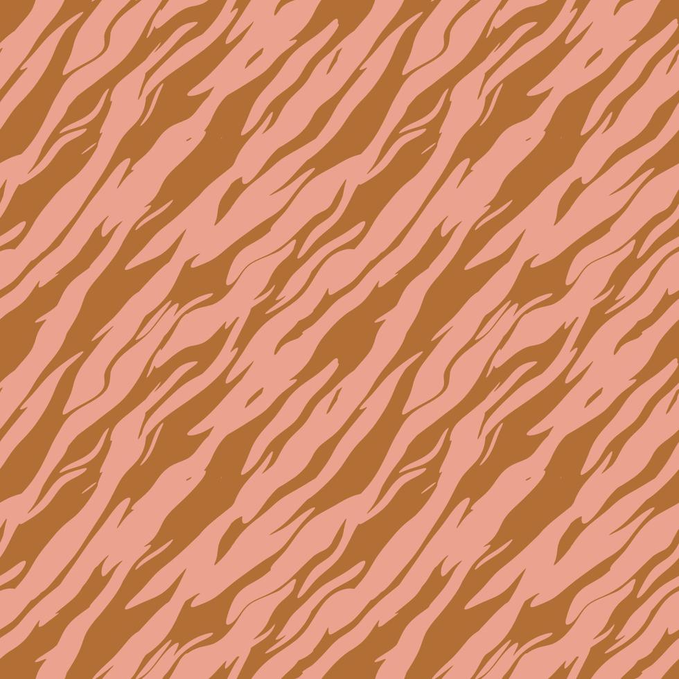 Vintage Tiger Skin Seamless Pattern vector