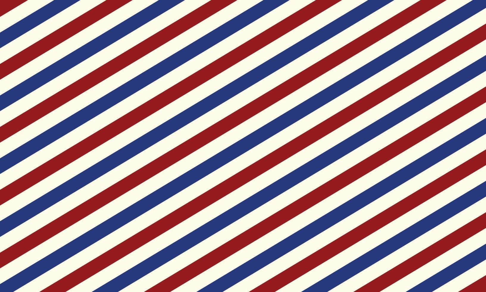 Red and blue usa diagonal lines seamless pattern abstract. Barbershop vintage texture. EPS 10 vector