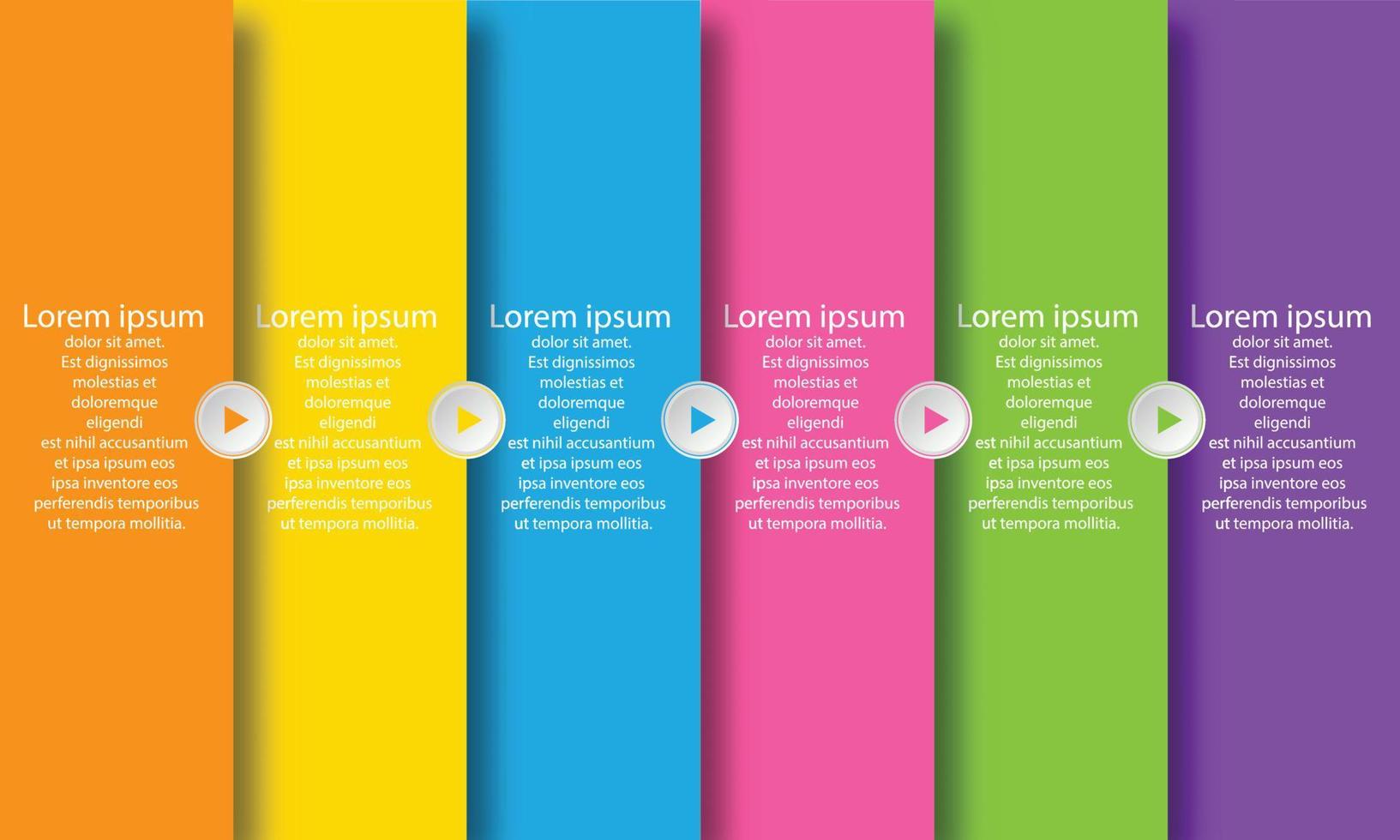 Infographics design vector and marketing icons  used for workflow layout, diagram, annual report, web design. Business concept with 6 options, steps or processes.