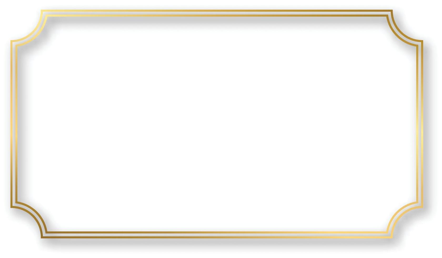 paper gold  frame design vintage style page border vector