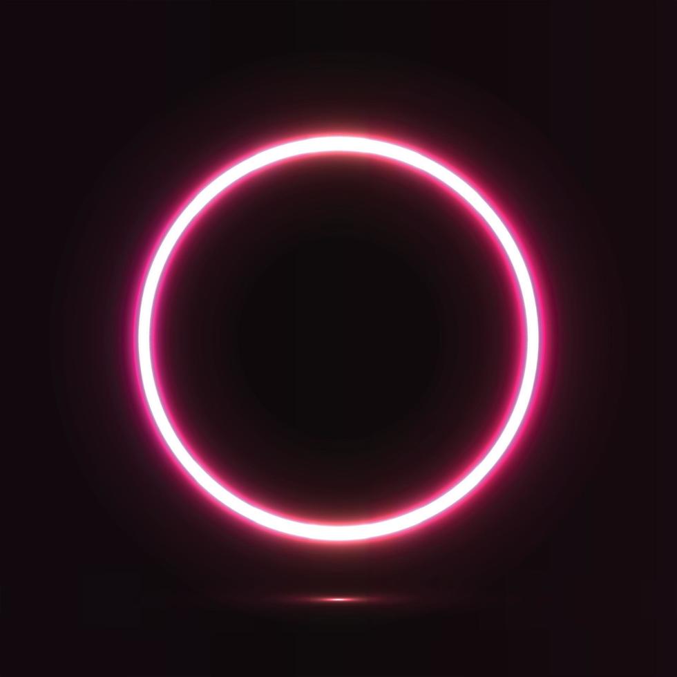 neon glowing circle for banner illustrator vector