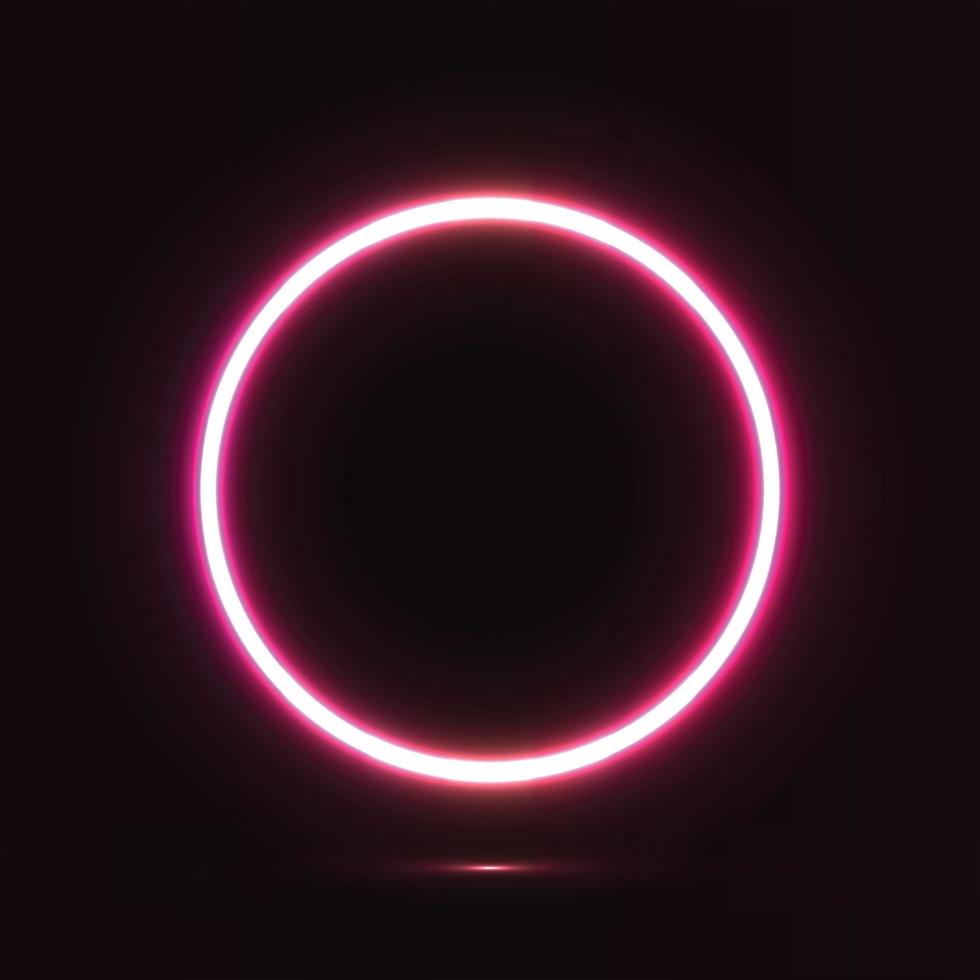 neon glowing circle for banner illustrator vector