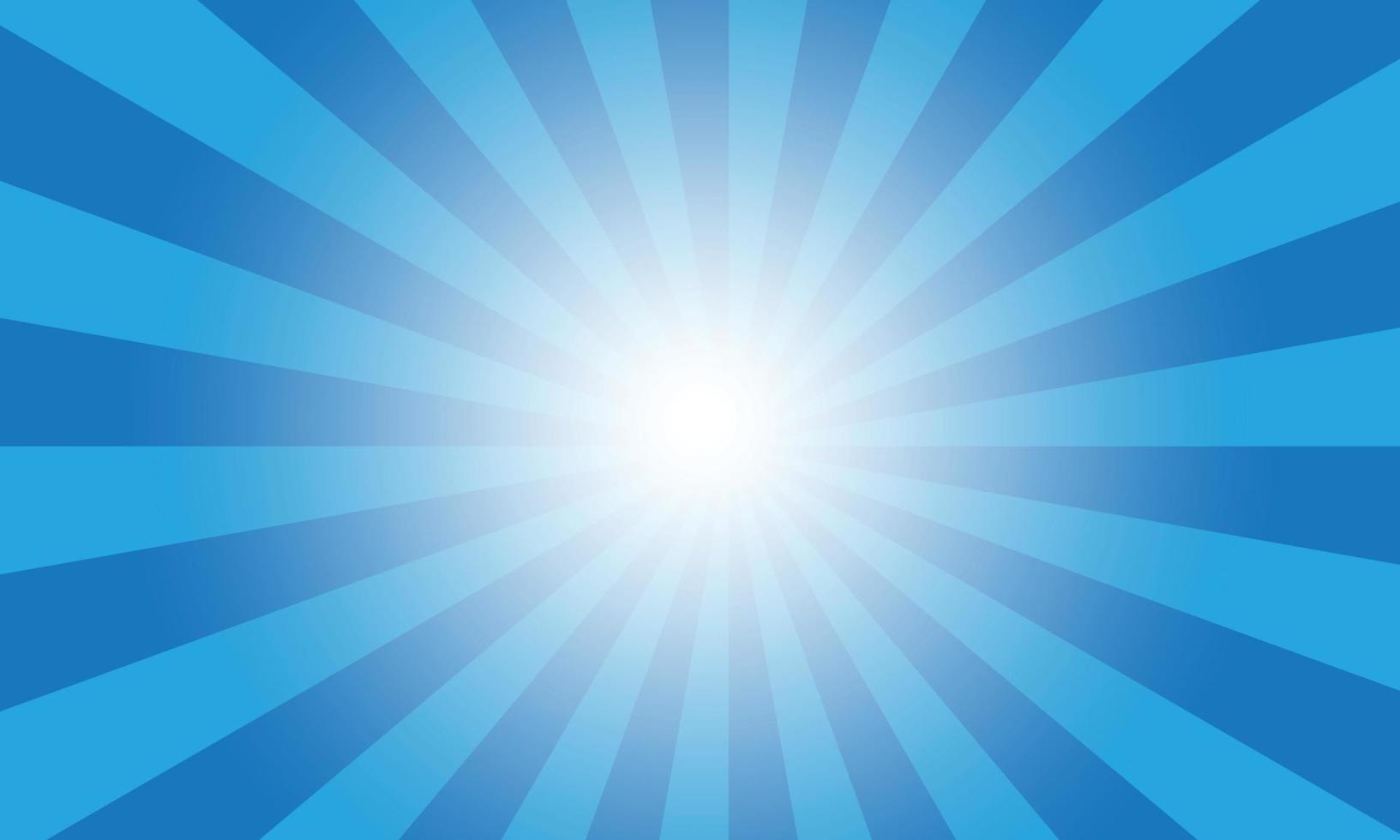 rayos de sol azul, luz de fondo vectorial e ilustrativa vector