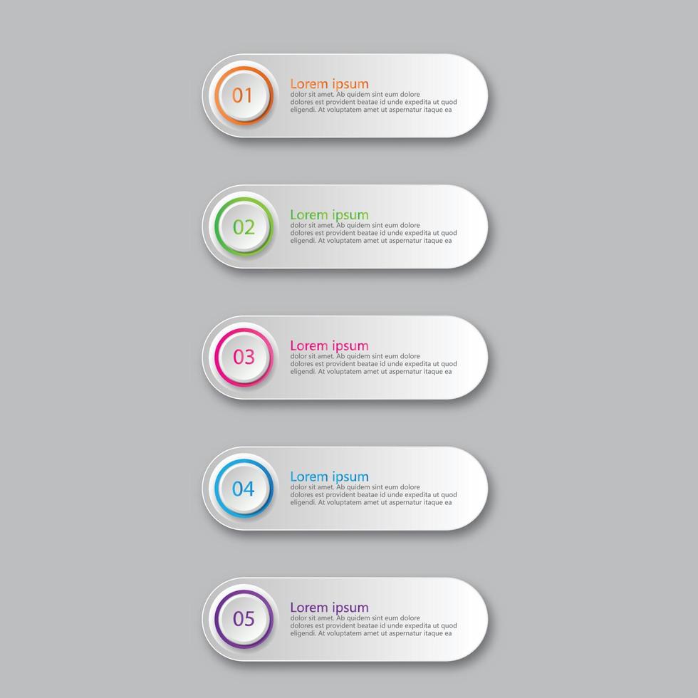 Vector illustration of Abstract infographic template for workflow layout and Business data visualization, Design element.