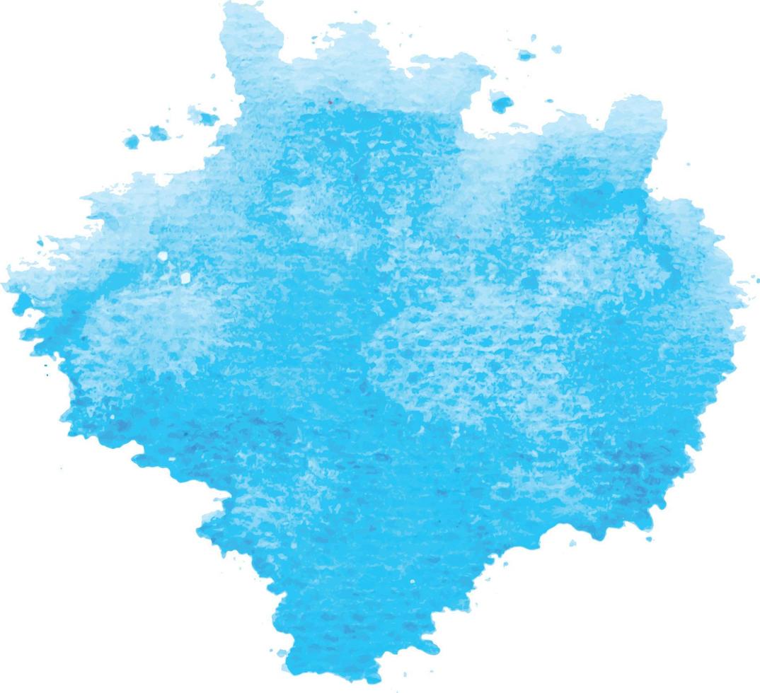 Blue color vector hand drawn watercolor liquid stain. Abstract aqua smudges scribble drop element  illustration wallpaper