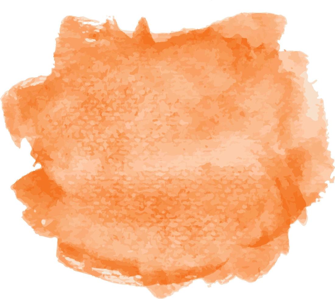 Abstract watercolor hand painted background orange stain with color shades paint stroke background splash texture vector