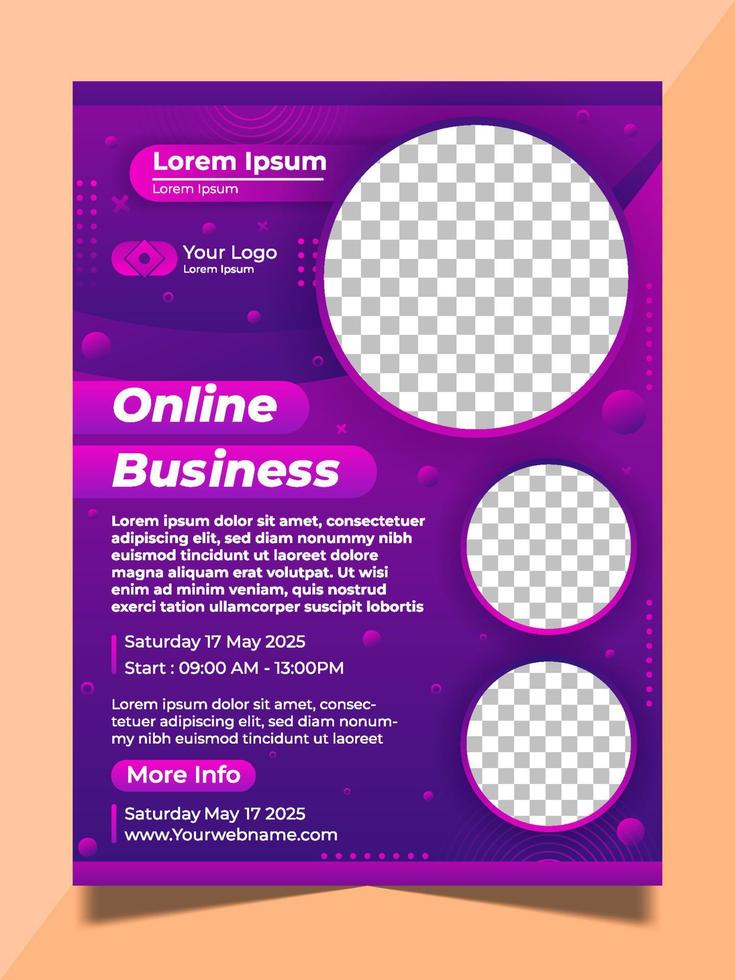 Webinar Online Workshop Poster vector