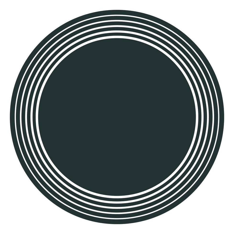 Round Circle Logo Graphic Symbol. Round Abstract Minimalist Shape Pattern for T Shirt Print, Wallpaper Decoration, Logo. vector