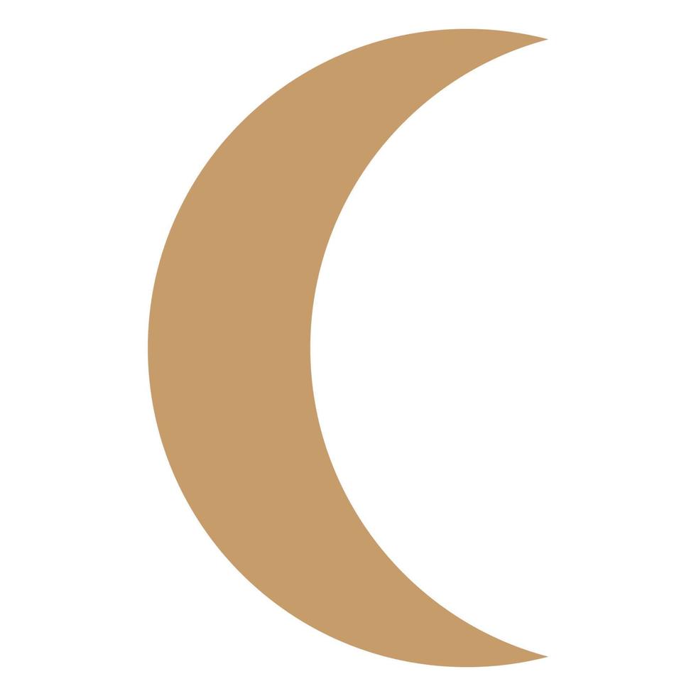 Moon Luna Flat Simple Vintage Moon Silhouette Symbol Talisman Baby Nursery Print Moon Template Icon vector
