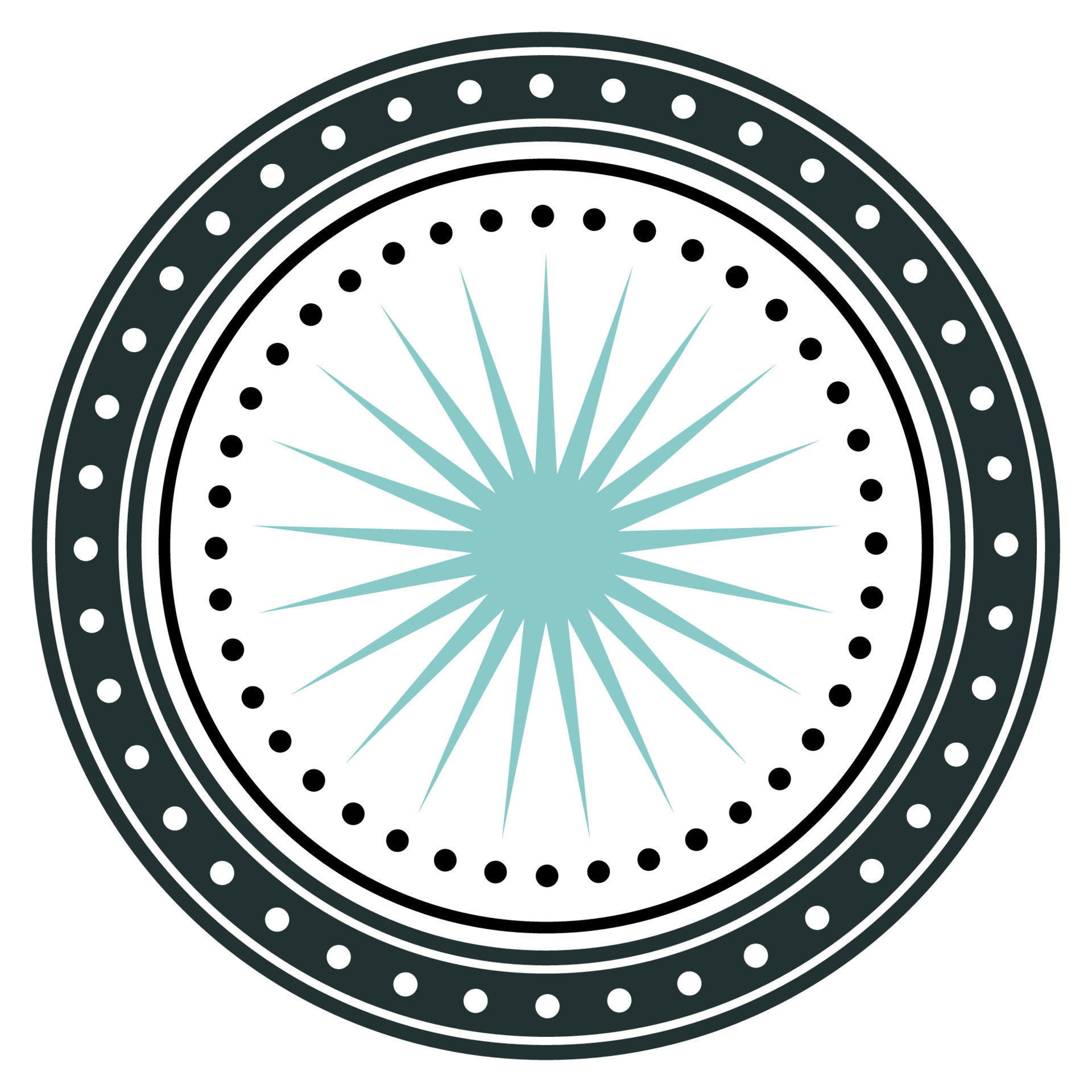 Round Circle Logo Graphic Symbol. Round Abstract Minimalist Shape