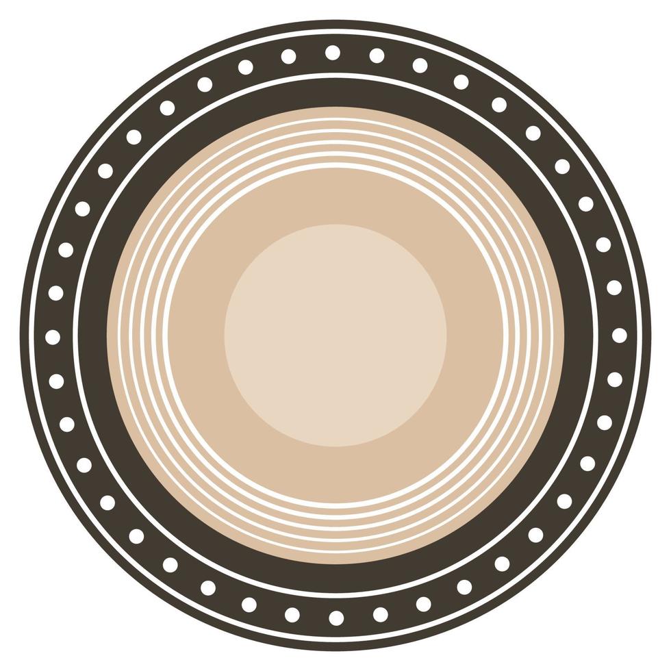 símbolo gráfico del logotipo de círculo redondo. patrón de forma minimalista abstracto redondo para la impresión de camisetas, decoración de papel tapiz, logotipo. vector