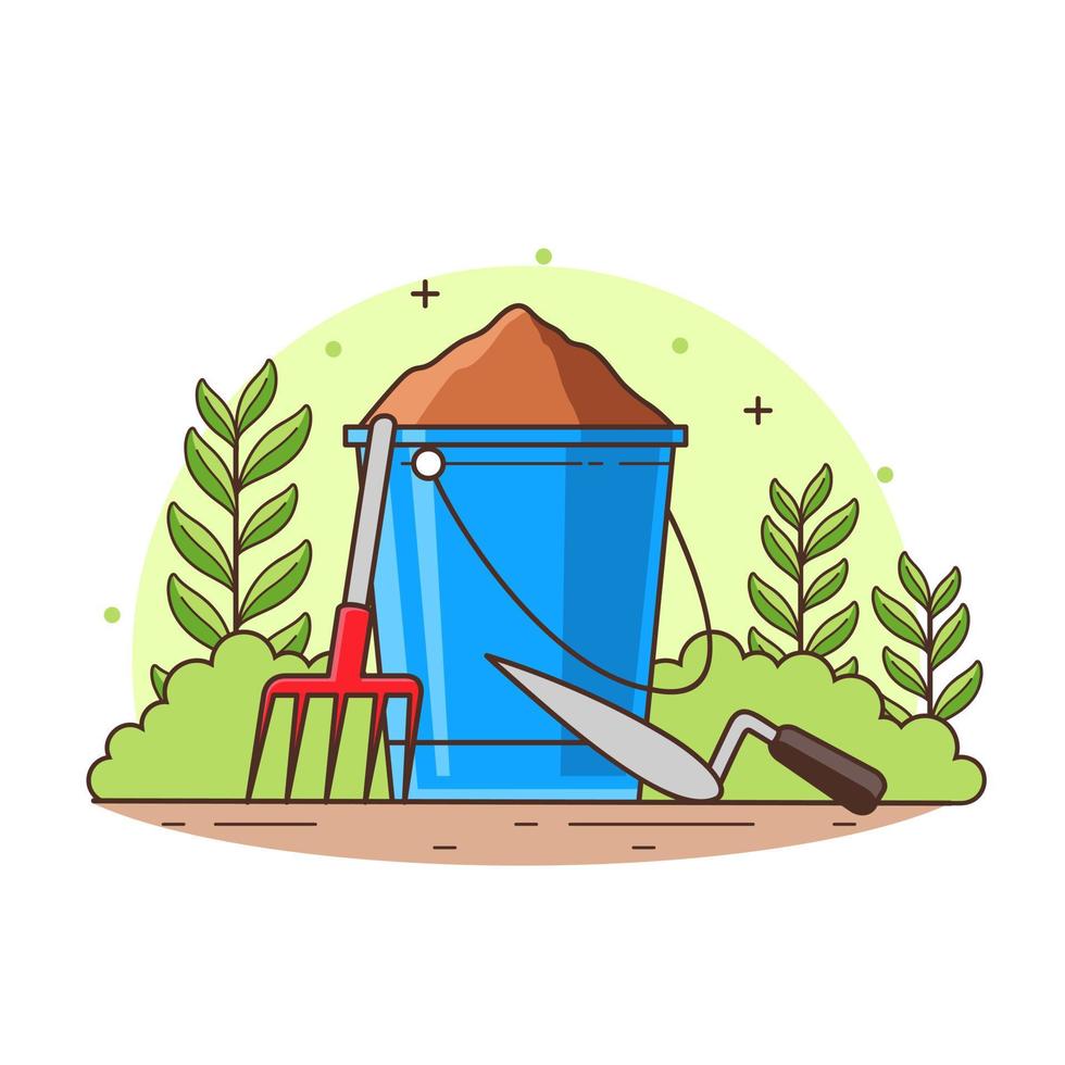 Gardening illustration vector design