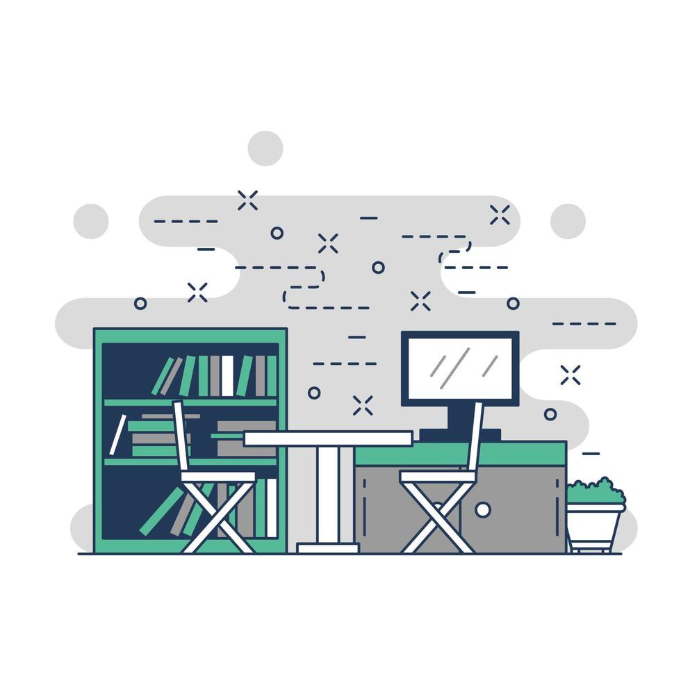 Home furniture concept website illustration design 2 vector