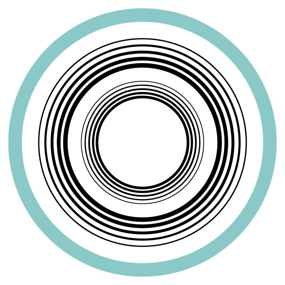 Round Circle Logo Graphic Symbol. Round Abstract Minimalist Shape